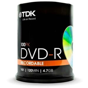 DVD-R 4.7GB 8X. Torre de 100 unidades
