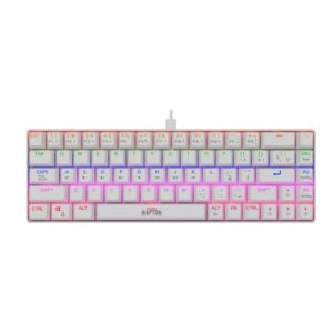 Teclado Gamer Raptor Fireclaw M68 Mecanico White