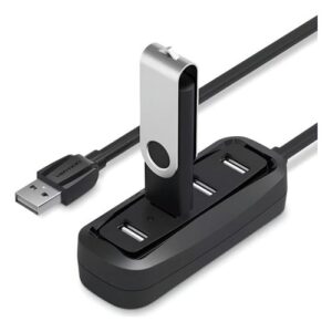 Hub Premium Usb 4 Puertos 2.0 Con Cable De15cm Vention Negro