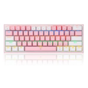 Teclados Redragon Fizz RGB K617-RGB Pink/White