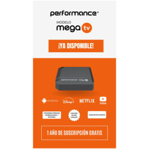 TV BOX PERFORMANCE MEGA TV + 500 CANALES 1 AÑO SUB