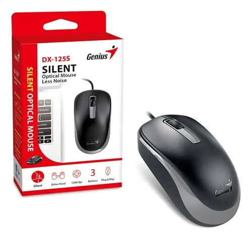 MOUSE GENIUS USB DX-125S BLACK/GREY